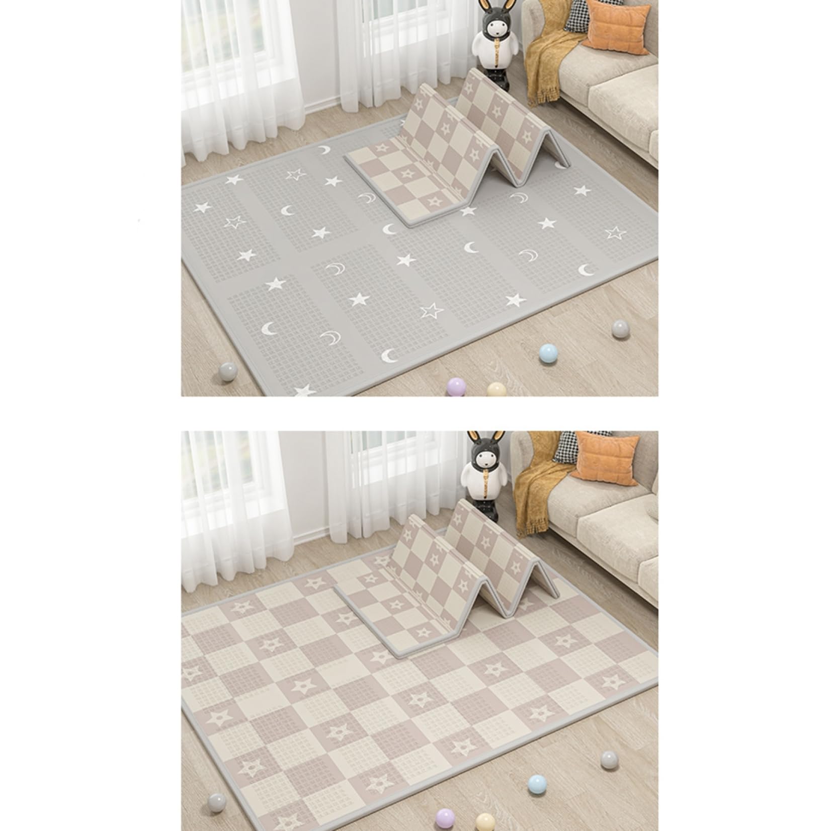 Amazon.co.jp: ベビープレイマット 折り畳み 200x180x2CM 軽量 滑り